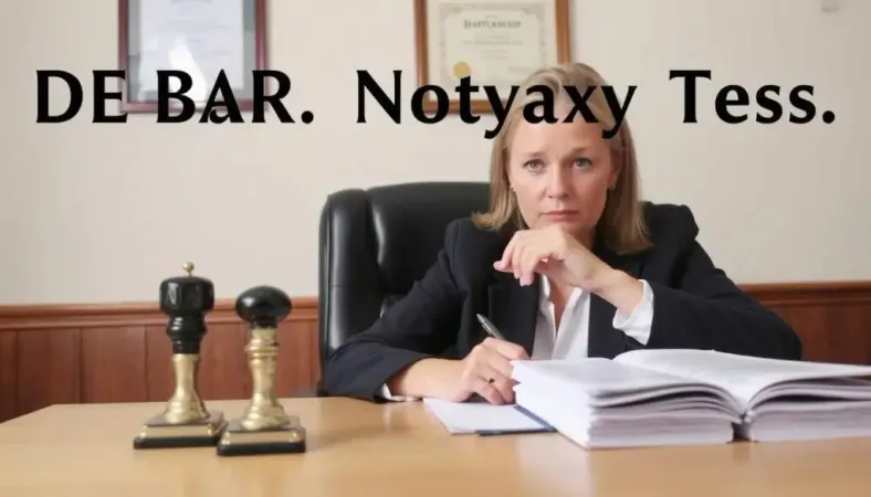 De Bar Delaware Notary Exam Test X - General study guide