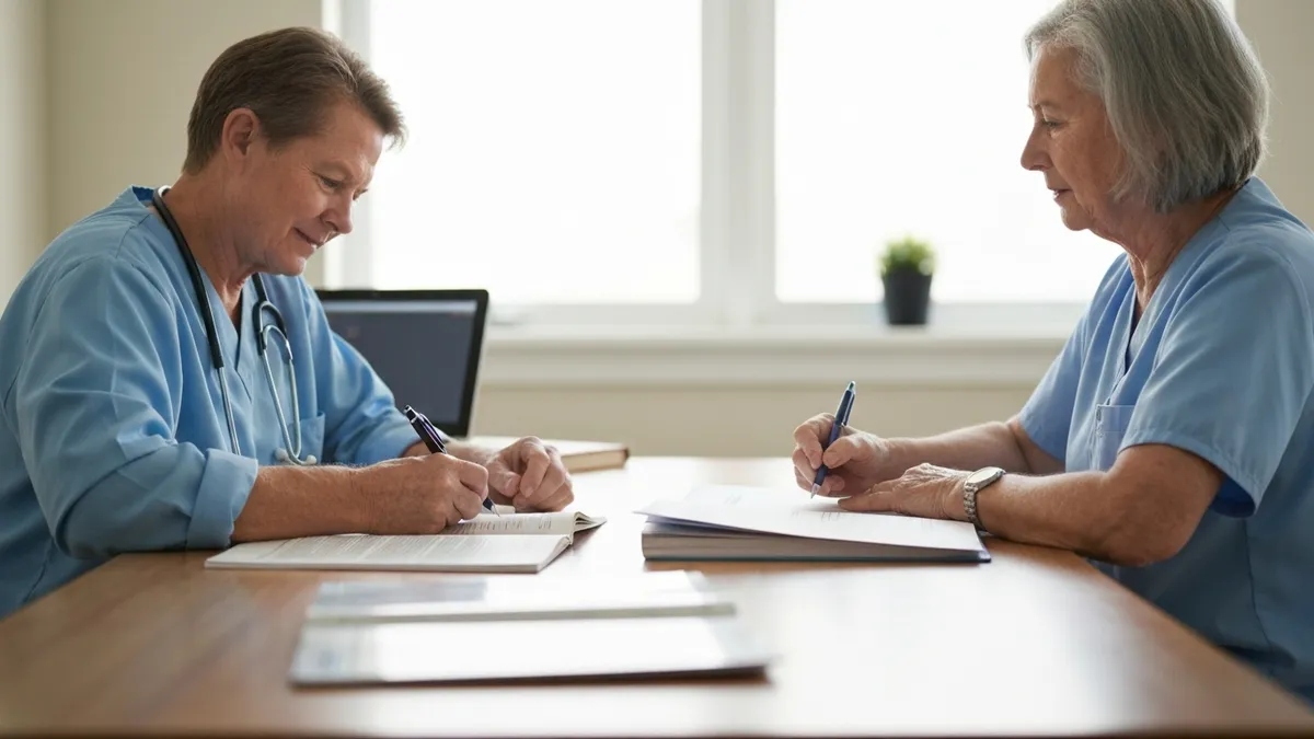 elderly patient receiving home health aide care in florida home