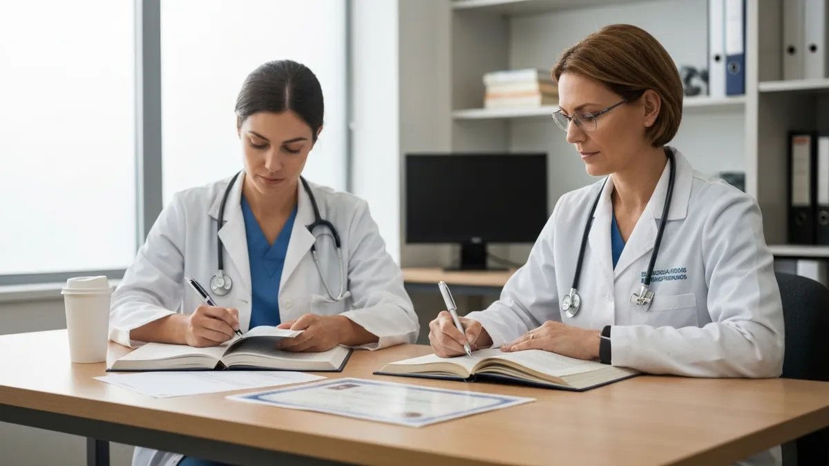 medical professional reviewing HHA regulations - home health aide compliance rules