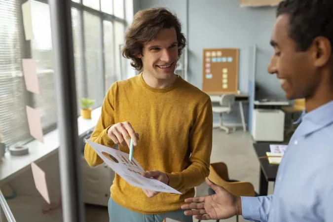 Side View Smiley Men Working Together X - Human Subjects Research Certification study guide
