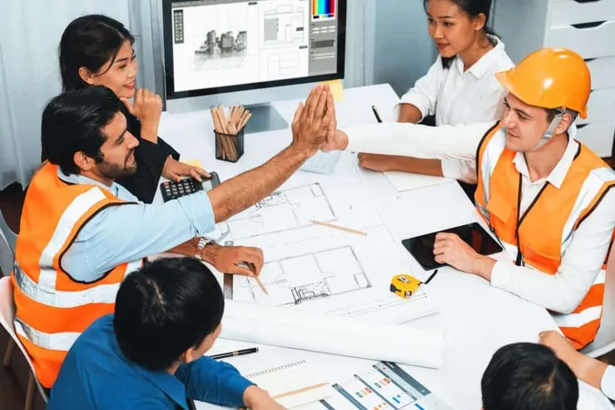 Diverse Group Civil Engineer Client Celebrate High Five Prudent X - International Code Council study guide