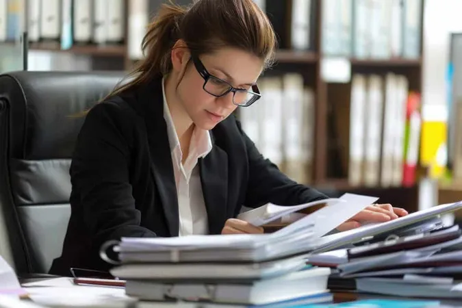 Stylish Businesswoman With Glasses Briefcase X - Information Management Specialist Test study guide