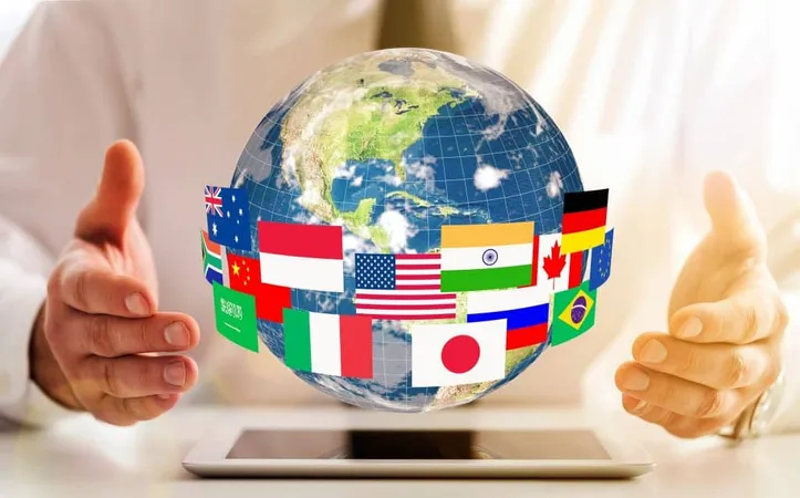 Man Globe Sign With Many Different Flags X - International Proficiency Certification study guide