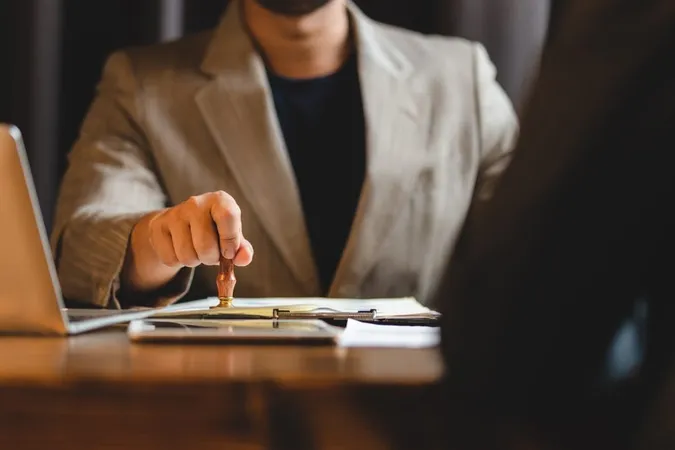 Closeup Person S Hand Stamping With Approved Stamp Certificate Document Public Paper Desk Notary Business People Work From Home Isolated Coronavirus Covid19 Protection X - KS Notary Exam study guide