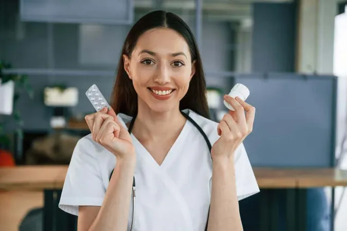 Pills Hands Female Doctor White Coat Is Indoors X - Certified Medication Attendant study guide