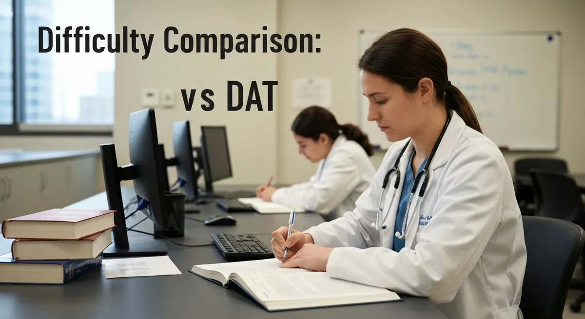 Difficulty Comparison: Mcat vs Dat guide - MCAT - Medical College Admission Test certification study resource