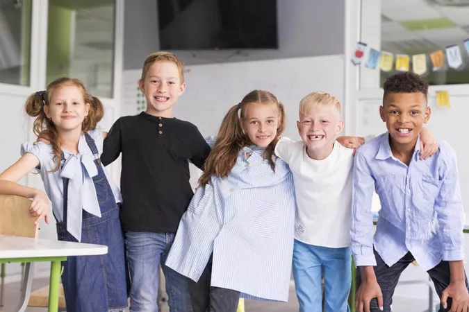 Smiley Kids Posing Together Class X - Middle Years Literacy and Numeracy Selective Entry Test study guide