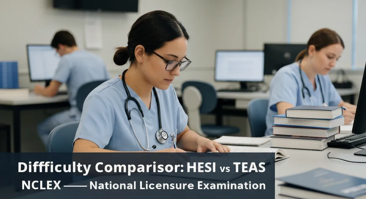 Difficulty Comparison: Hesi vs TEAS guide - NCLEX - National Council Licensure Examination certification study resource