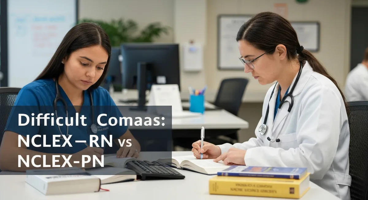 Difficulty Comparison: Nclex-rn vs Nclex-pn overview for NCLEX - National Council Licensure Examination exam preparation
