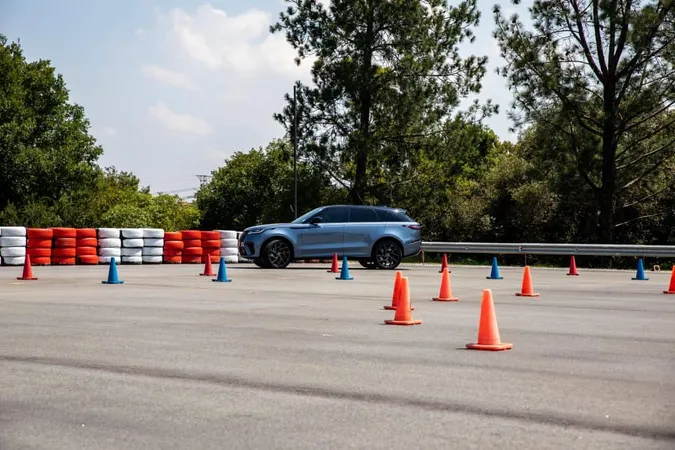 Sports Car Stands Parking Lot With Cones Background X - North Dakota Department of Motor Vehicle study guide