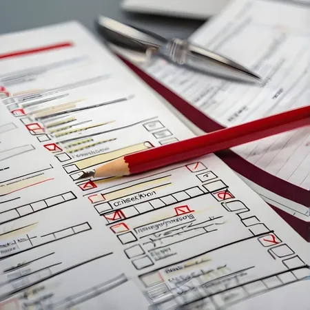 Red Pen Sits Top Piece Paper With Checklist X - Nebraska Department of Motor Vehicle study guide