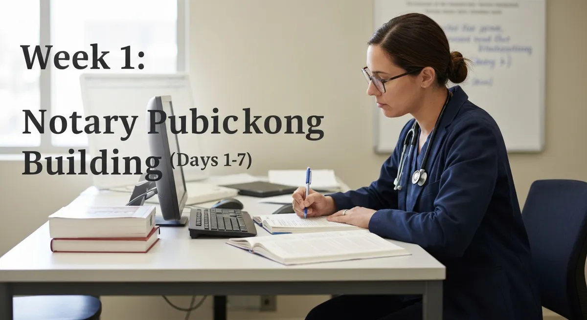 Week 1: Foundation Building (days 1-7) guide - Notary Public Exam certification study resource