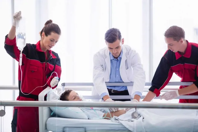 Doctors Examining Patient Corridor 1 X - Pediatric Emergency Assessment, Recognition, and Stabilization study guide