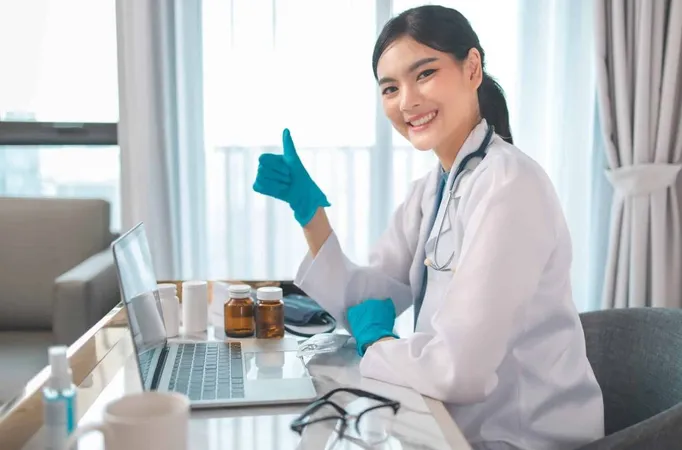 Portrait Smiling Young Woman Sitting Table X - Professional and Linguistic Assessments Board study guide