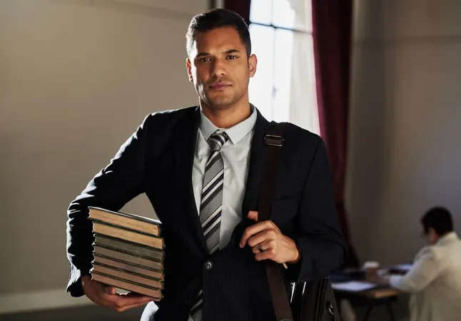 Legal Books Serious Portrait Law - Police Officer study guide
