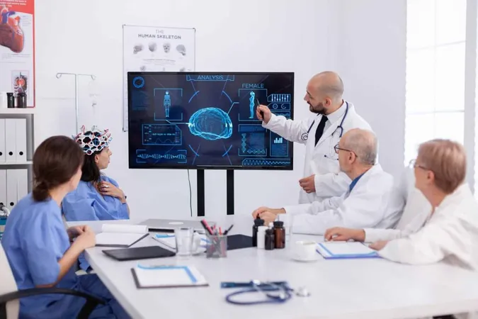 Physician Pointing Medical Radiography Hospital Coworkers Analysing Brain Sickness Presentation Using High Tech Meeting Room X - Relias Certification study guide