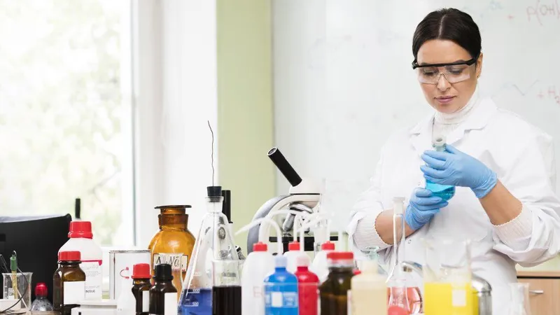 Medium Shot Woman Wearing Goggles X - Reactants, Products, and Leftovers study guide