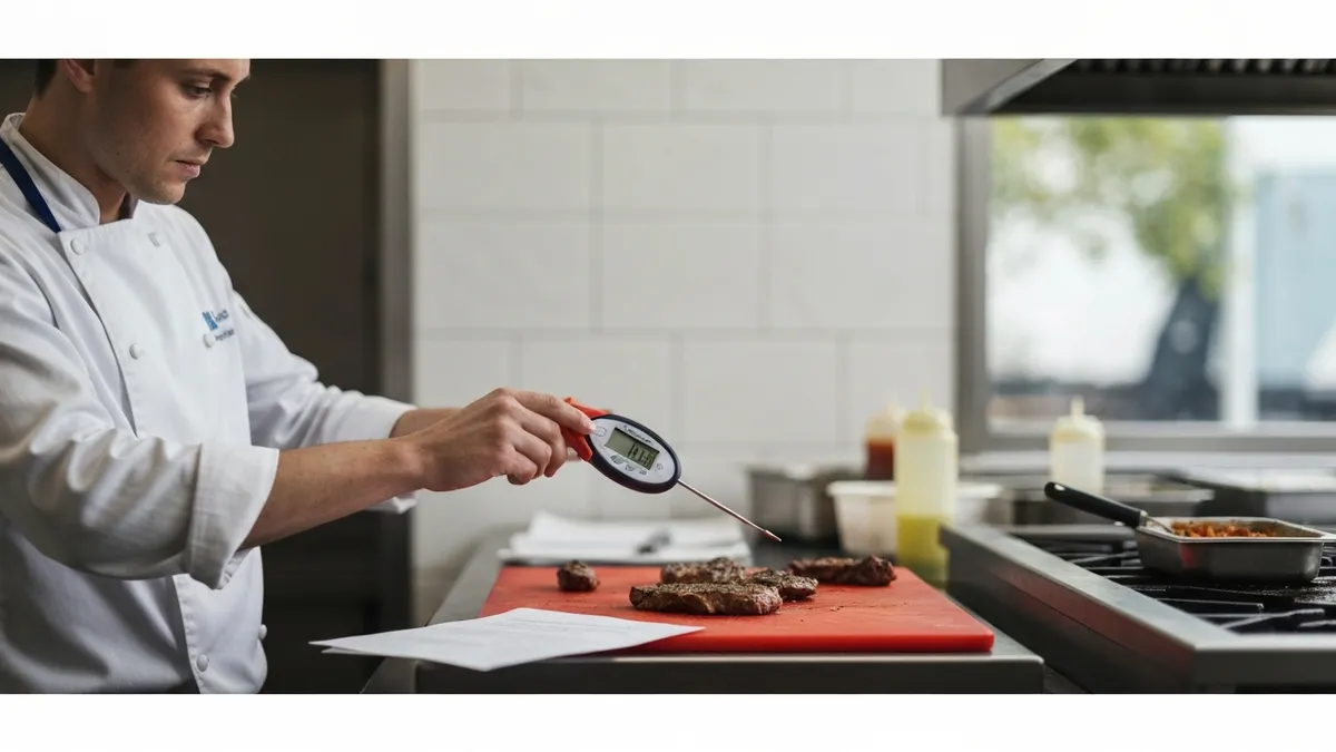 ServSafe Manager exam temperature chart — minimum cooking temperatures and danger zone reference