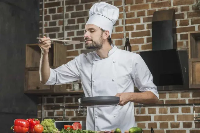 Portrait Male Chef Enjoying Smel - ServSafe study guide