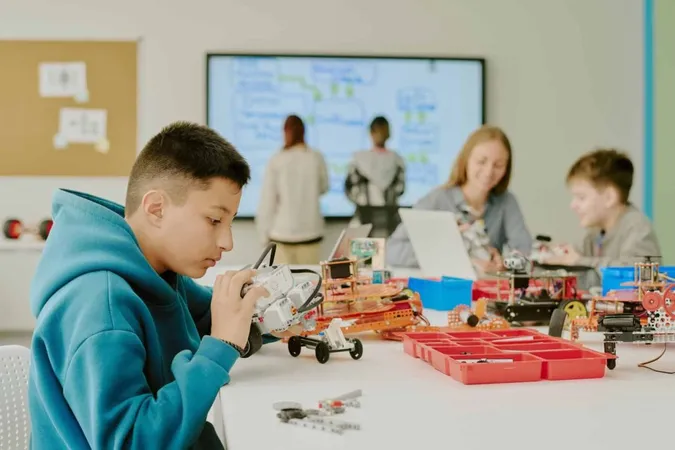 Side View Shot Boy Table Holding Plastic Robot Prototype While Looking It Detail X - Stemscopes Exam study guide