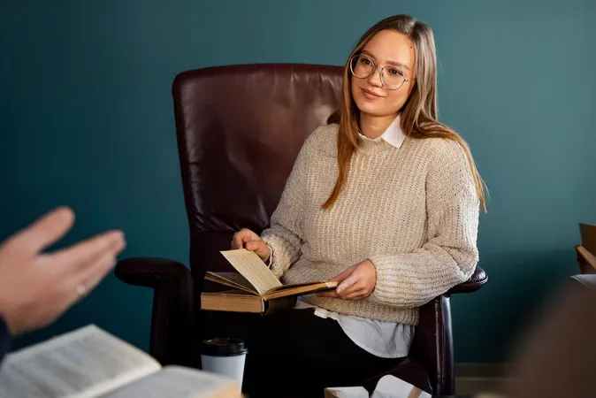 Front View Woman Sitting Chair 23 - Texas Counselor Certification study guide