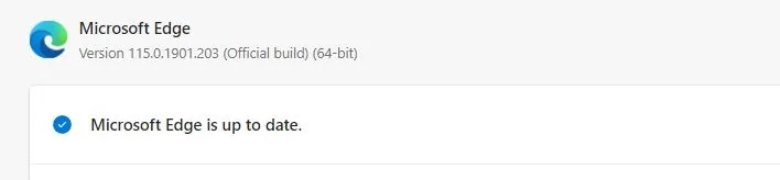 Edge Is Up To Date - Update Browser study guide