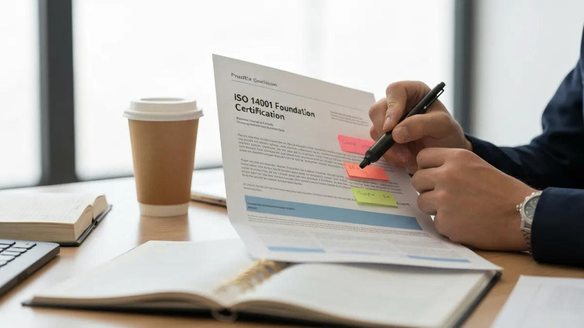 Iso 14001:2015 - ISO 14001 Foundation Certification certification study resource