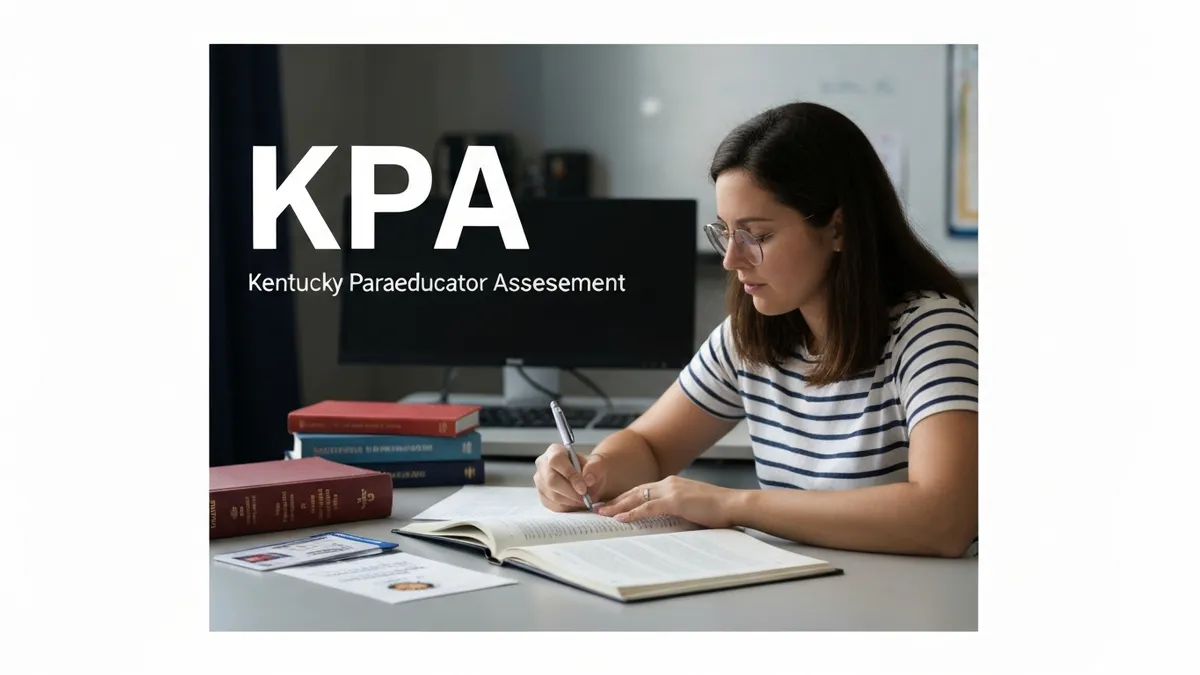 Kentucky paraeducator studying for KPA exam to meet ESSA requirements