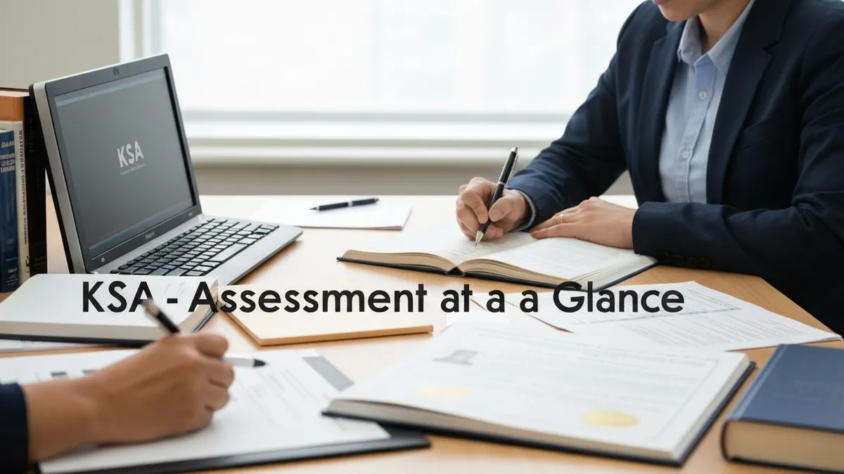 Ksa Assessment at a Glance - KSA - Certified Knowledge, Skills, and Abilities Assessor certification study resource