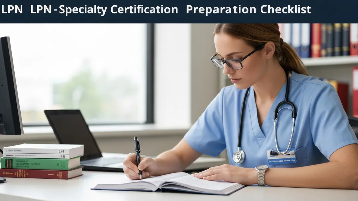 LPN Specialty Certification Preparation Checklist - LPN - Certified Practical Nurse certification study resource