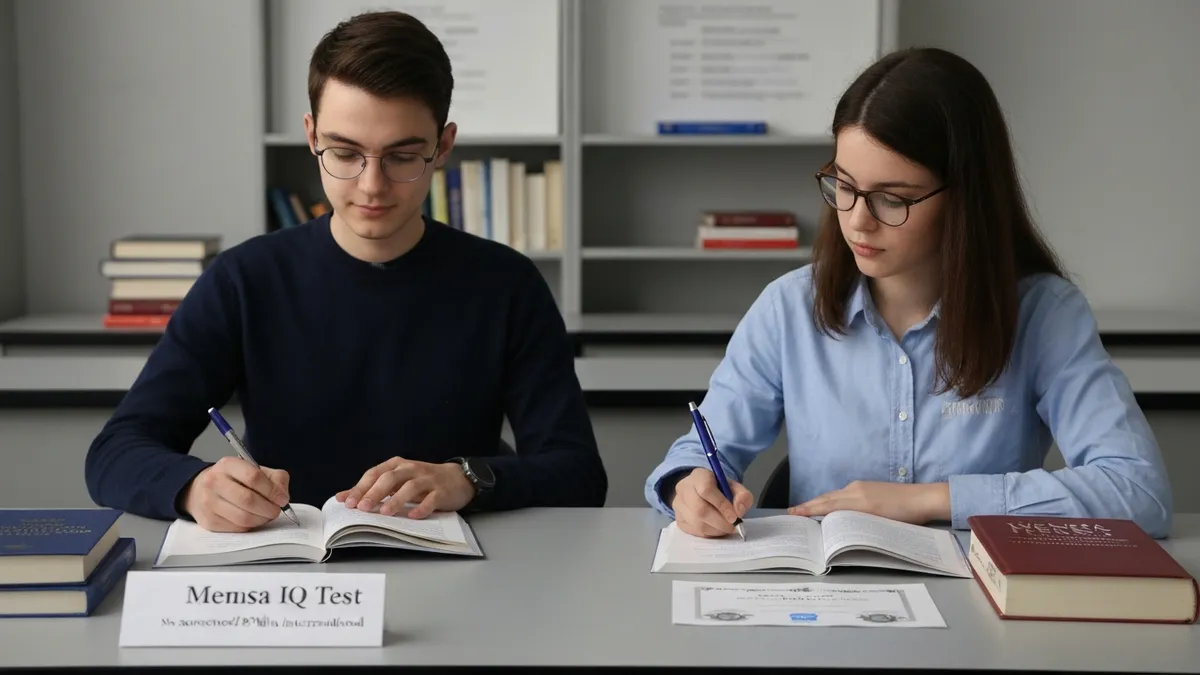 High IQ candidate achieving Mensa qualifying score at 98th percentile on supervised intelligence test for Mensa International membership