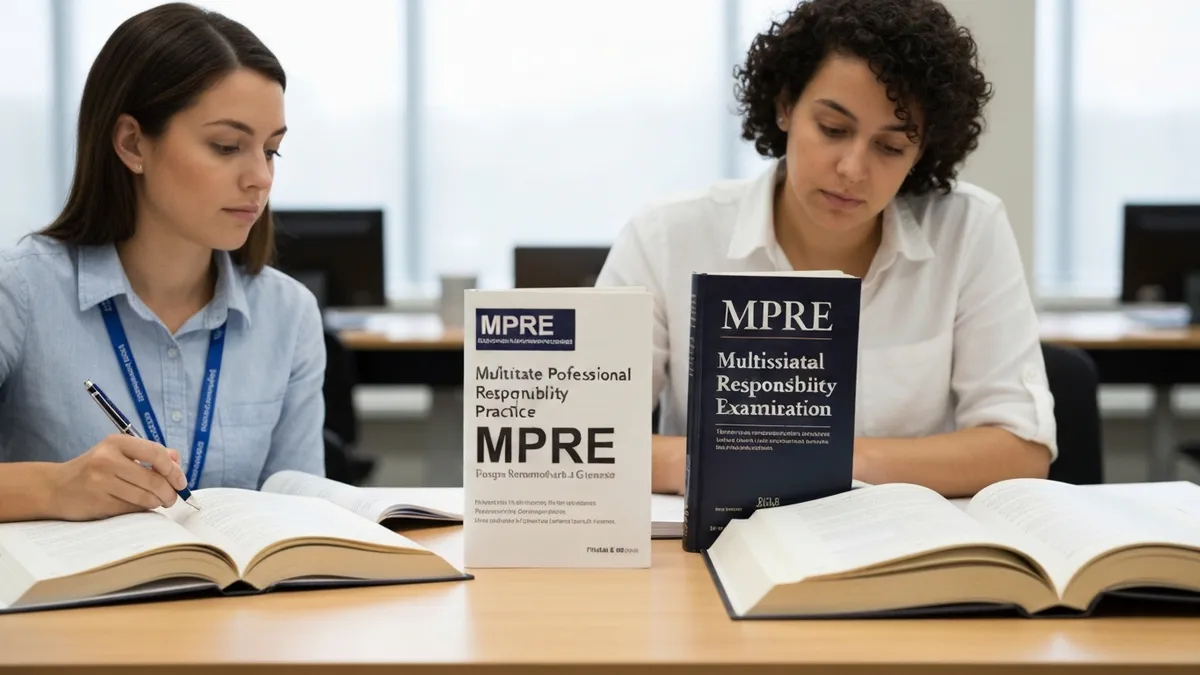 MPRE Multistate Professional Responsibility Examination Practice MPRE Score Requirements at a Glance study guide illustration