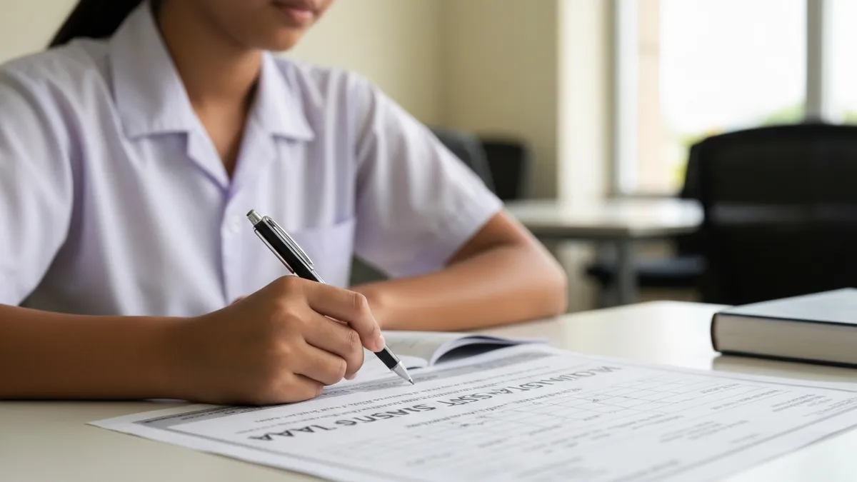 NCAE subtest score report showing aptitude ratings for Senior High School strand selection Philippines