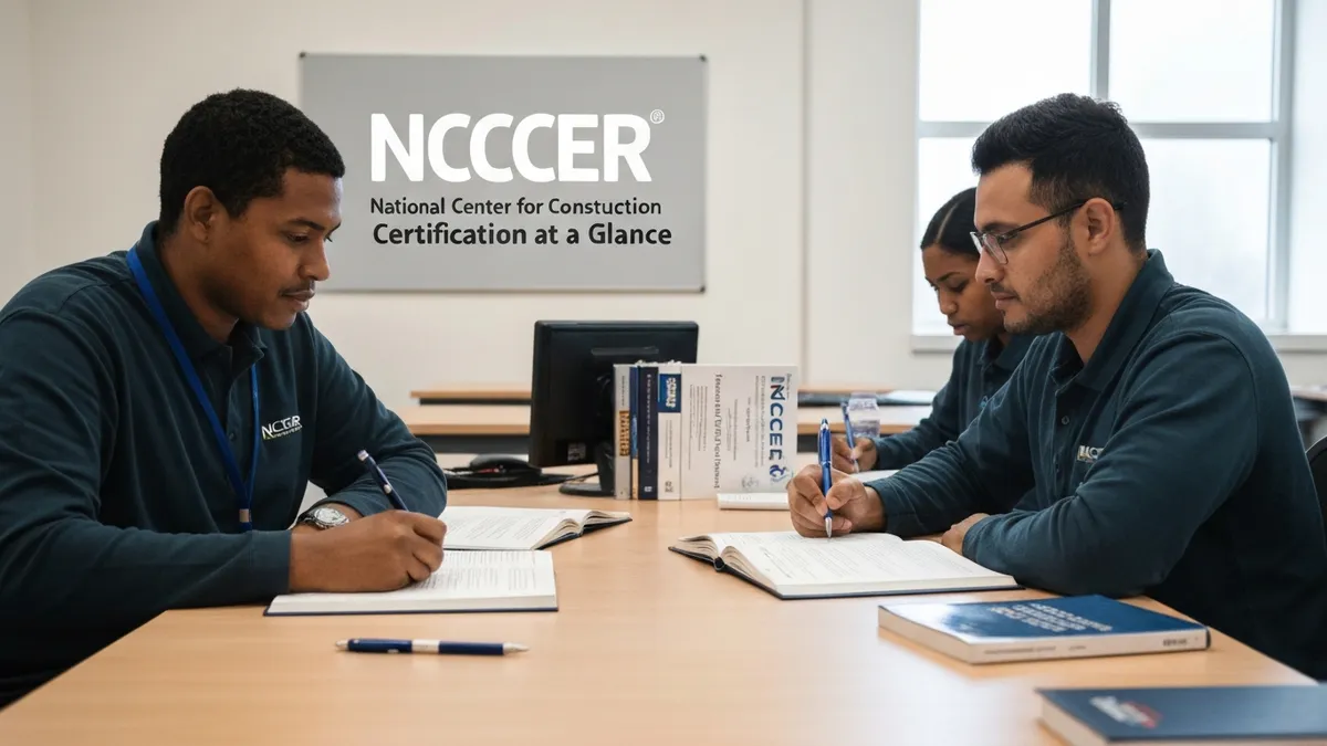 Nccer Certification at a Glance guide for NCCER - National Center for Construction Education and Research exam preparation