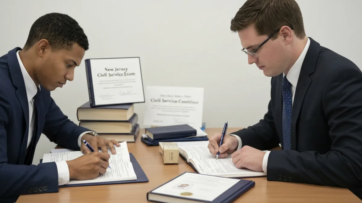New Jersey civil service candidate achieving high score on written exam and reaching top of NJ Civil Service Commission eligible list for government employment appointment