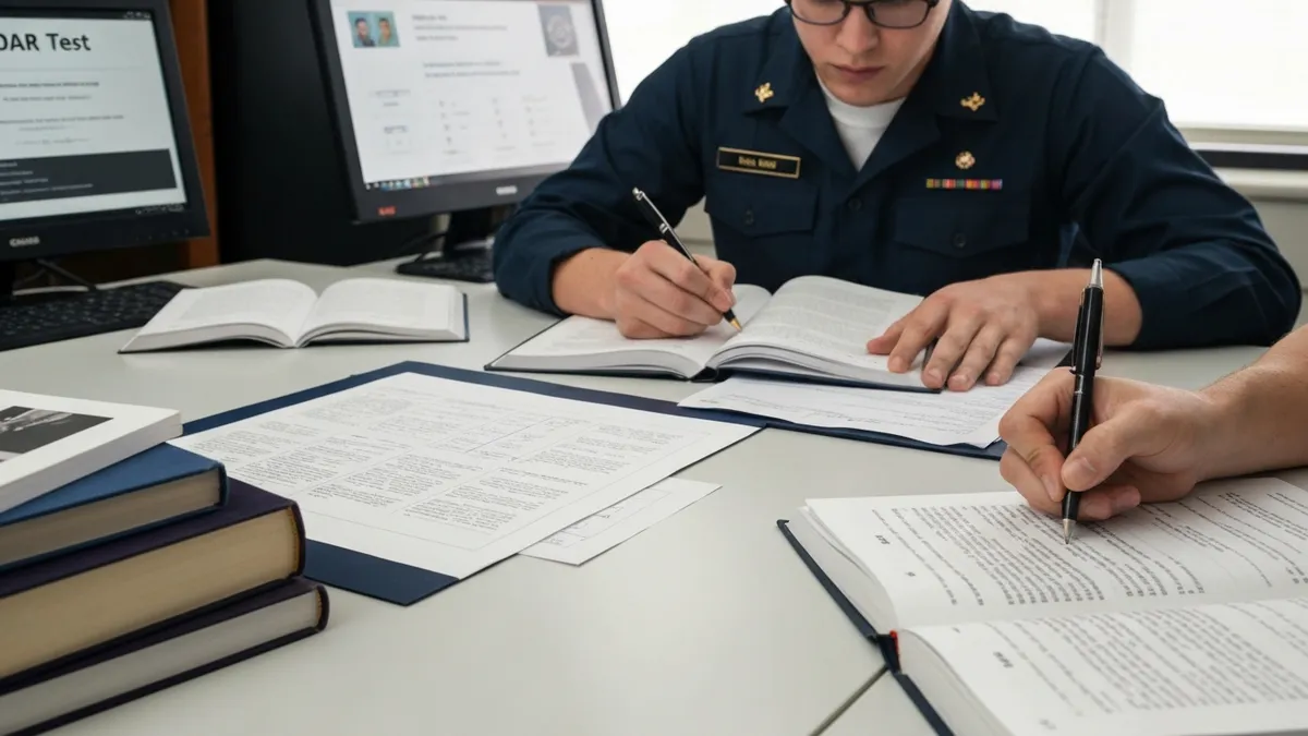 OAR Officer Aptitude Rating test three sections breakdown showing math skills reading comprehension and mechanical comprehension for Navy officer selection
