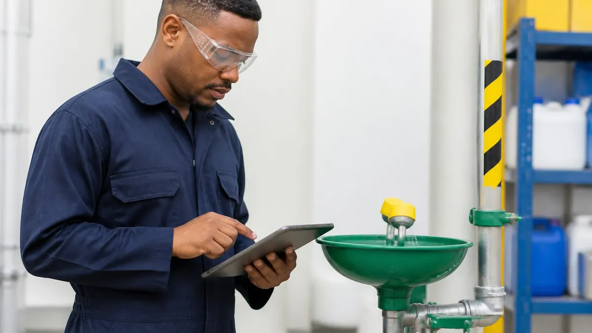 Eyewash Station Compliance Snapshot - OSHA - Safety Certificate certification study resource