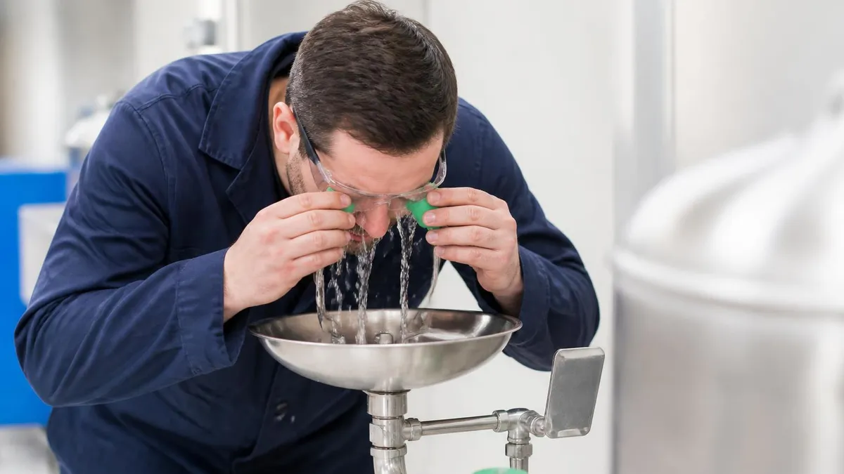 Industry-specific Eyewash Requirements - OSHA - Safety Certificate certification study resource