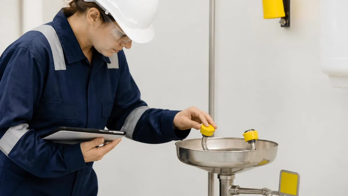 Weekly Eye Wash Station Osha Requirements Checklis - OSHA - Safety Certificate certification study resource