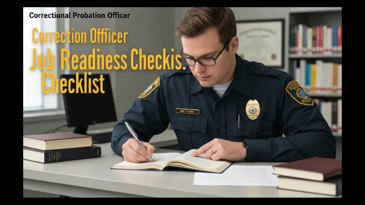 Correctional Probation Officer Job Readiness Check - Probation Officer certification study resource
