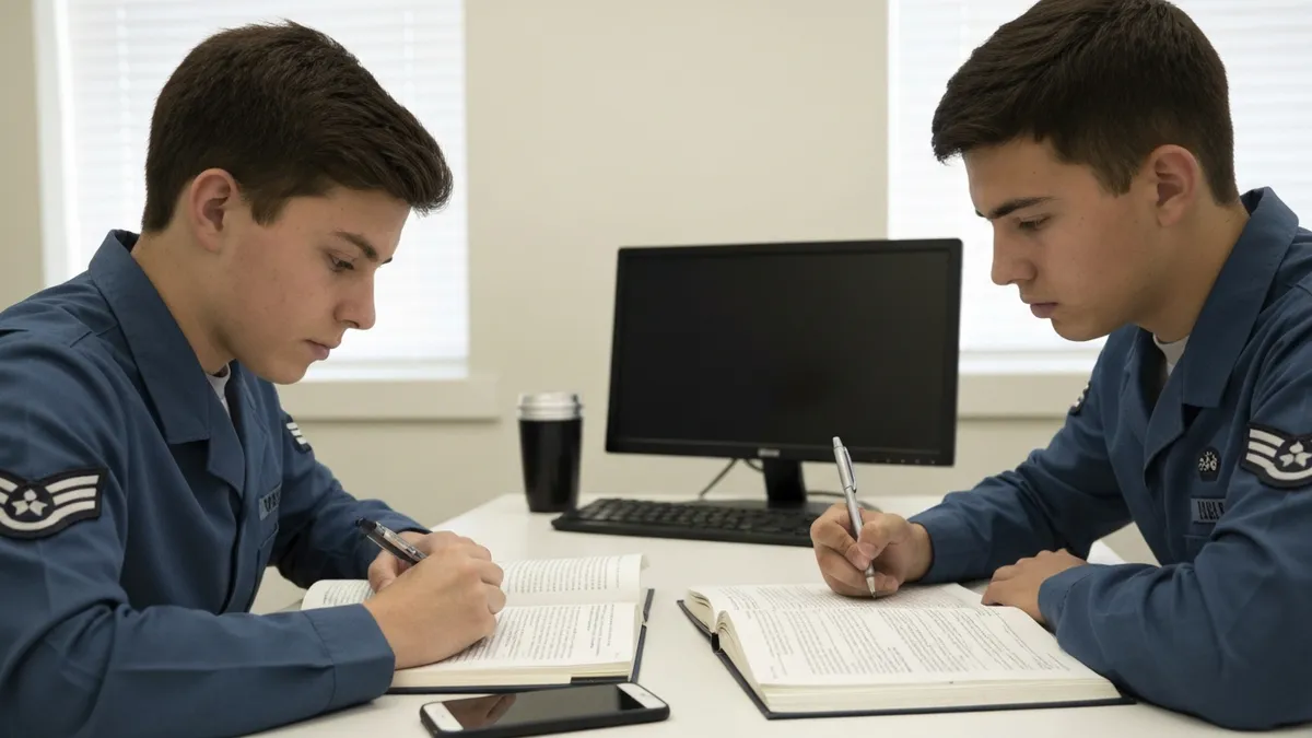 Candidate achieving high SAEE test score for Air Force enlistment qualifying for military job specialty with strong AFQT composite result