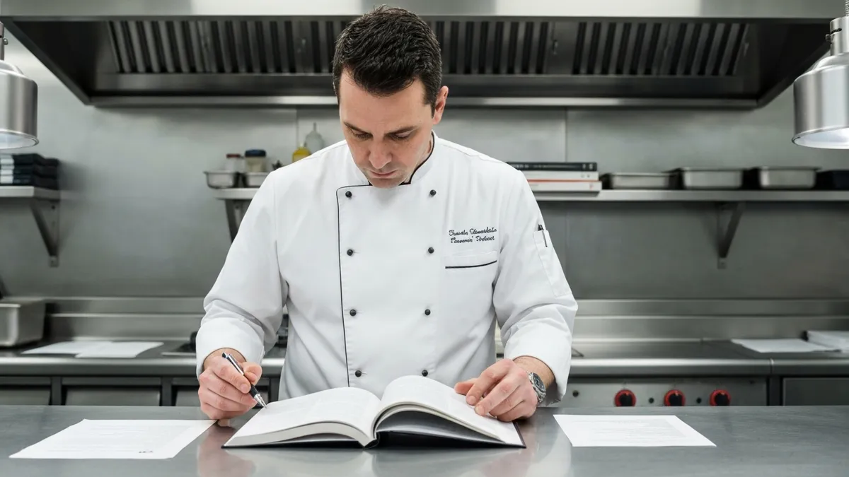 Color-coded cutting boards and allergen-free prep zone in a commercial kitchen