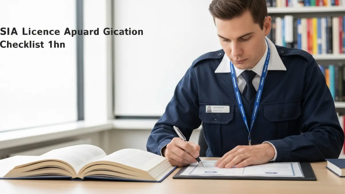 Sia Licence Application Checklist - SIA Security Guard Licence certification study resource