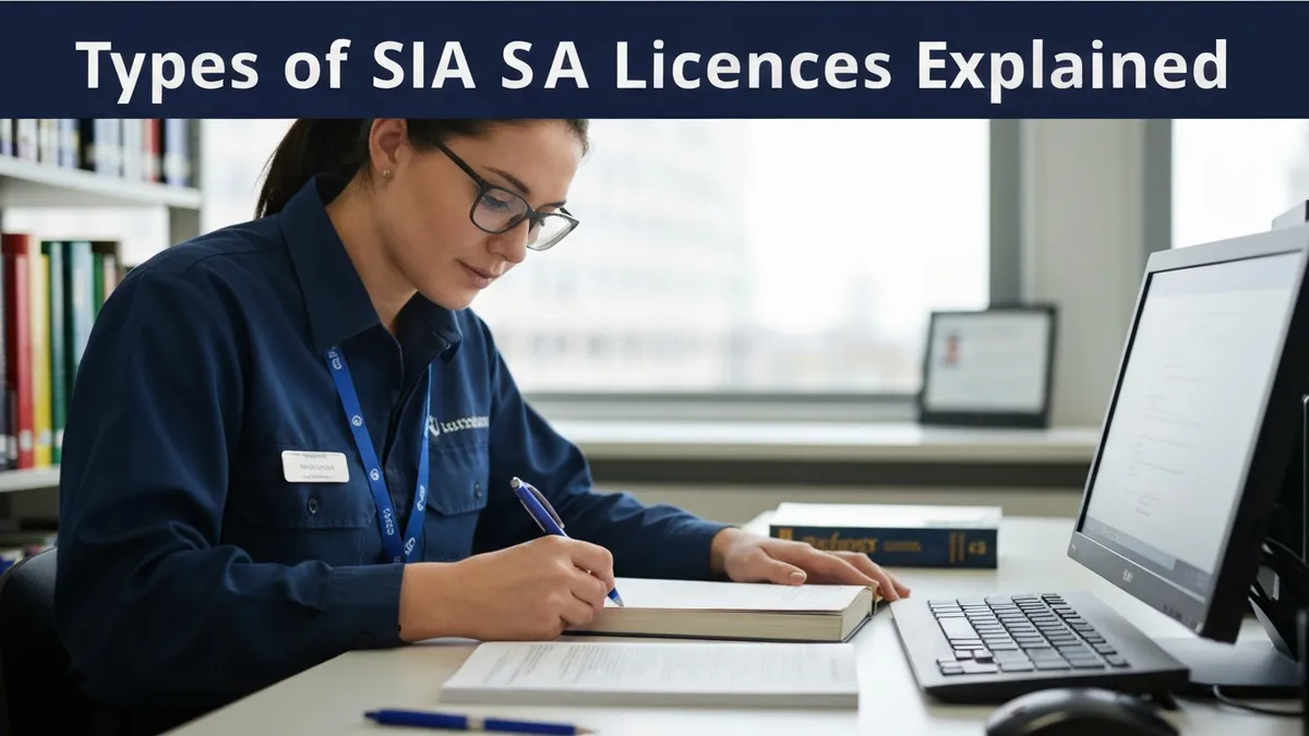 Types of Sia Licences Explained - SIA Security Guard Licence certification study resource