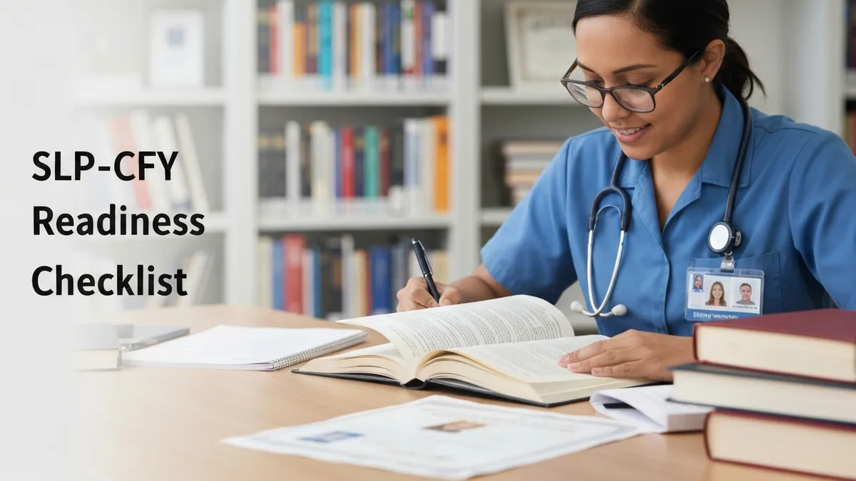 Slp Cfy Readiness Checklist: Before You Begin - SLP - Speech-Language Pathology certification study resource