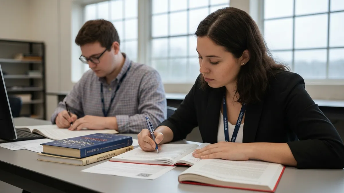 Virginia EOC Writing Test multiple-choice grammar section with answer bubbles