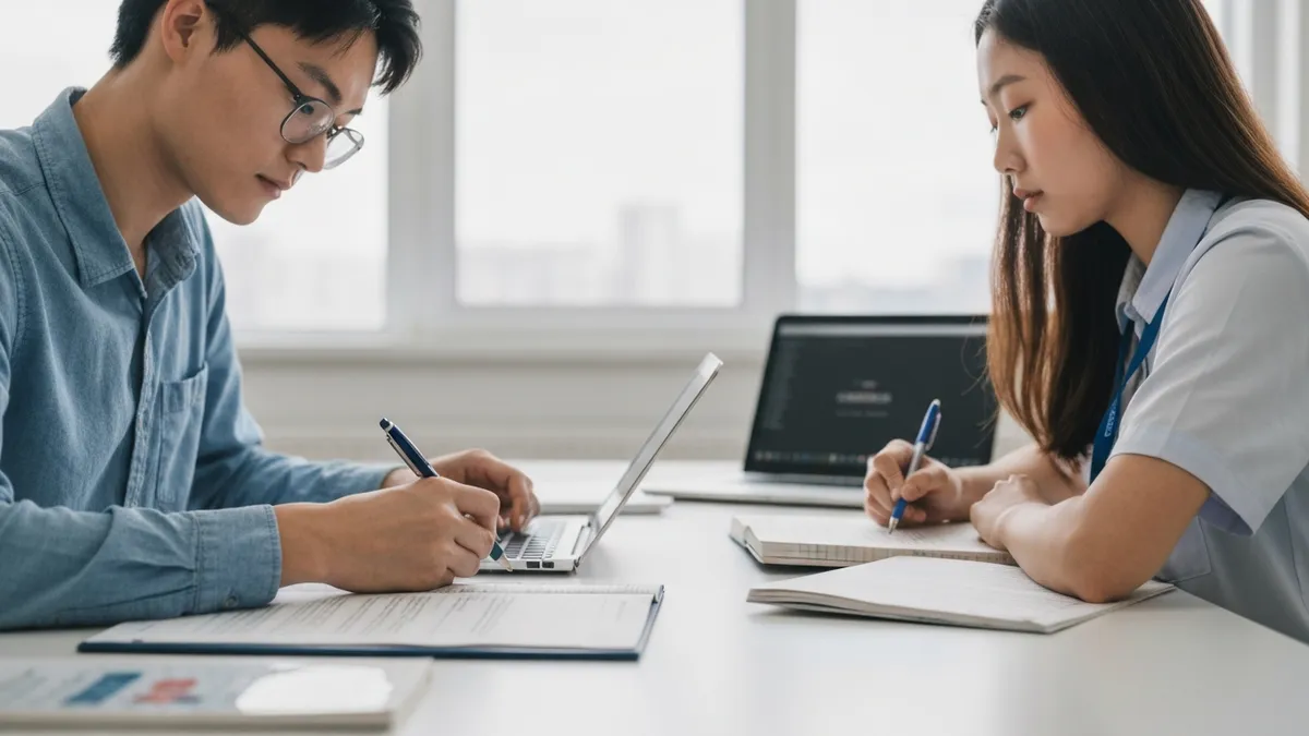 Chart showing how VEPT scores map to language program placement levels from beginner to advanced