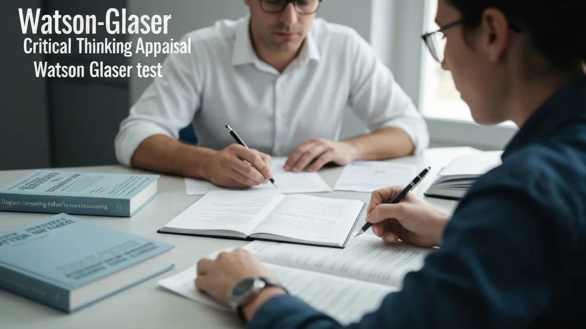 Diagram comparing deductive reasoning with interpretive reasoning on the Watson Glaser test