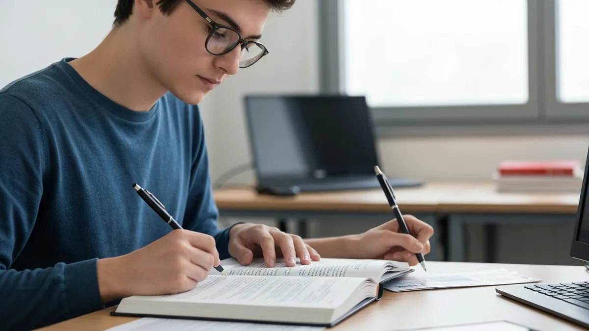 Candidate using skip and return strategy during timed Watson Glaser critical thinking test practice session