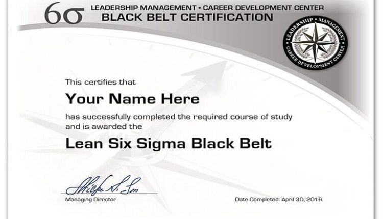 lean 6 sigma black belt certification cost